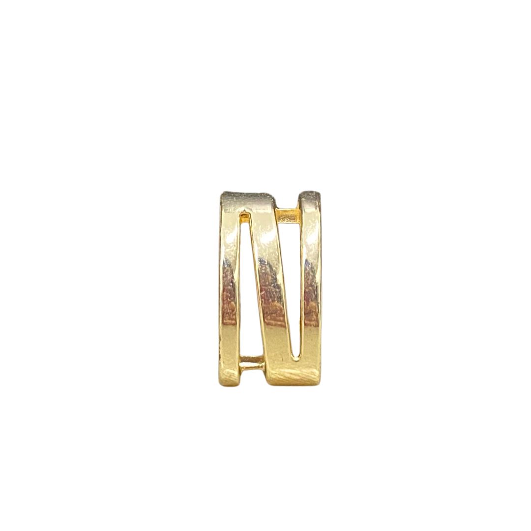 Passador Retangular Vazado 1,3x2,2cm Dourado - 2 u... - METALVALE BIJU
