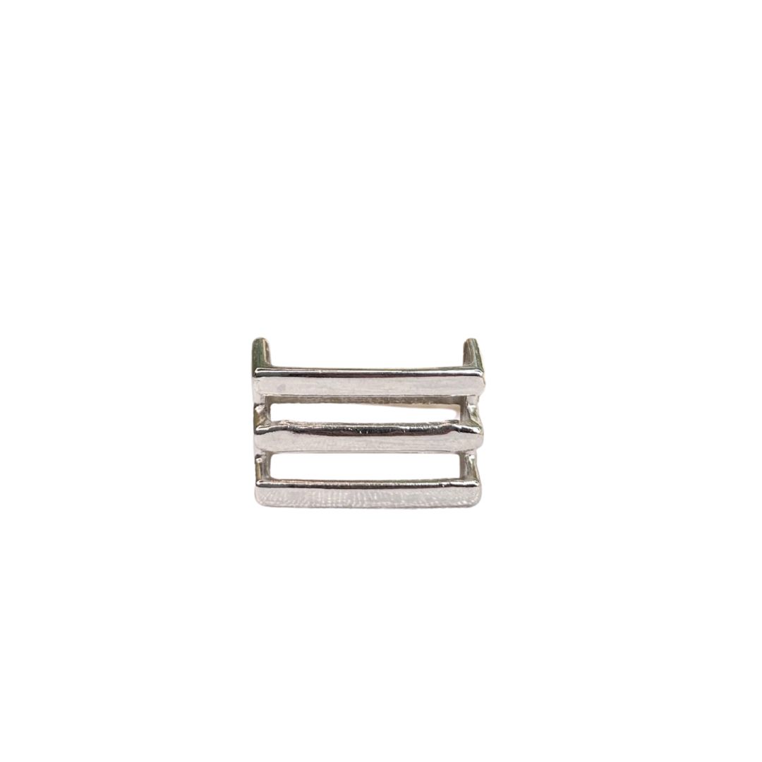 Passador Duas Listras 2x1,5cm Níquel - 2 Unidades - METALVALE BIJU