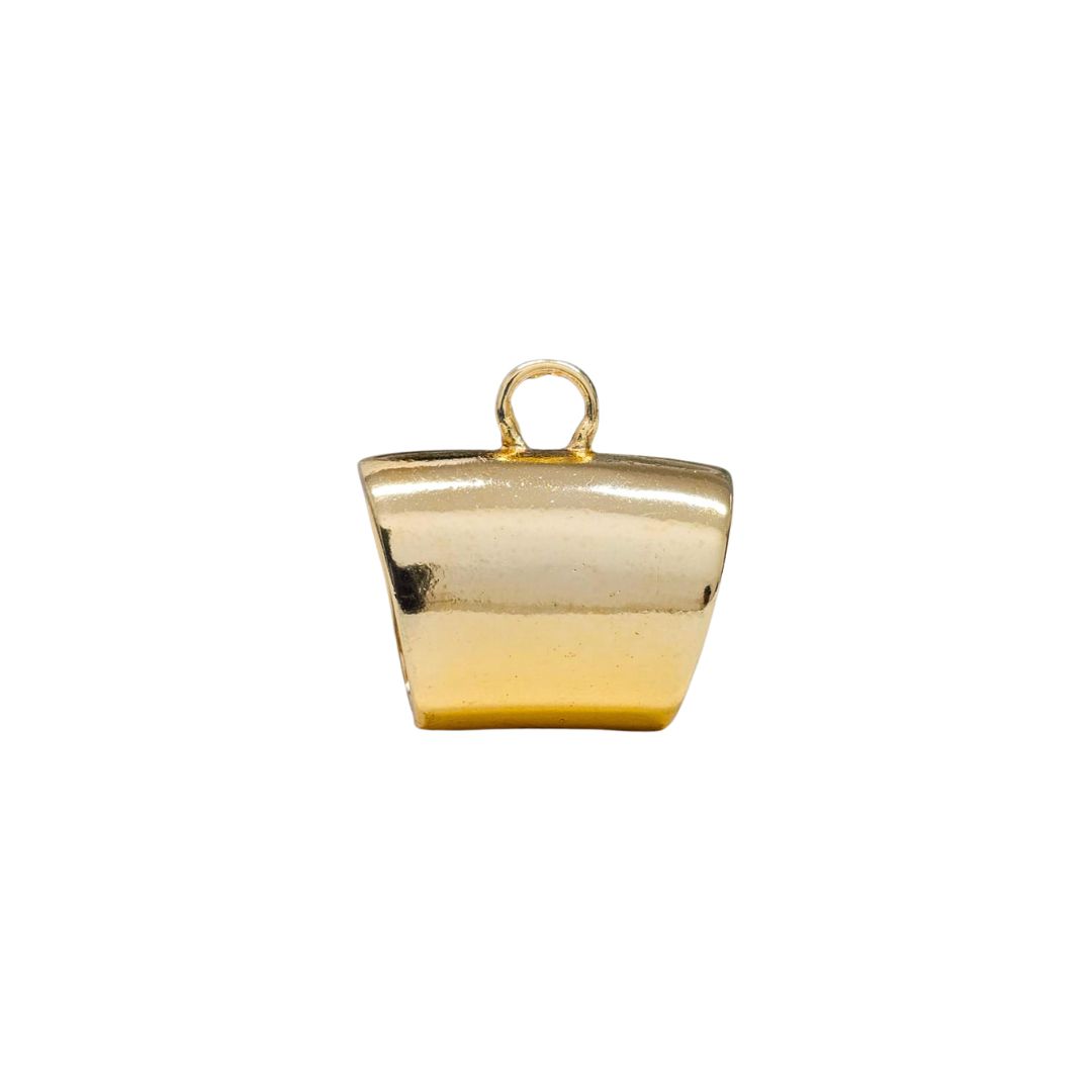 Caneca Passante Lisa p/ Lenço 3x2cm Dourada - 1 Un... - METALVALE BIJU