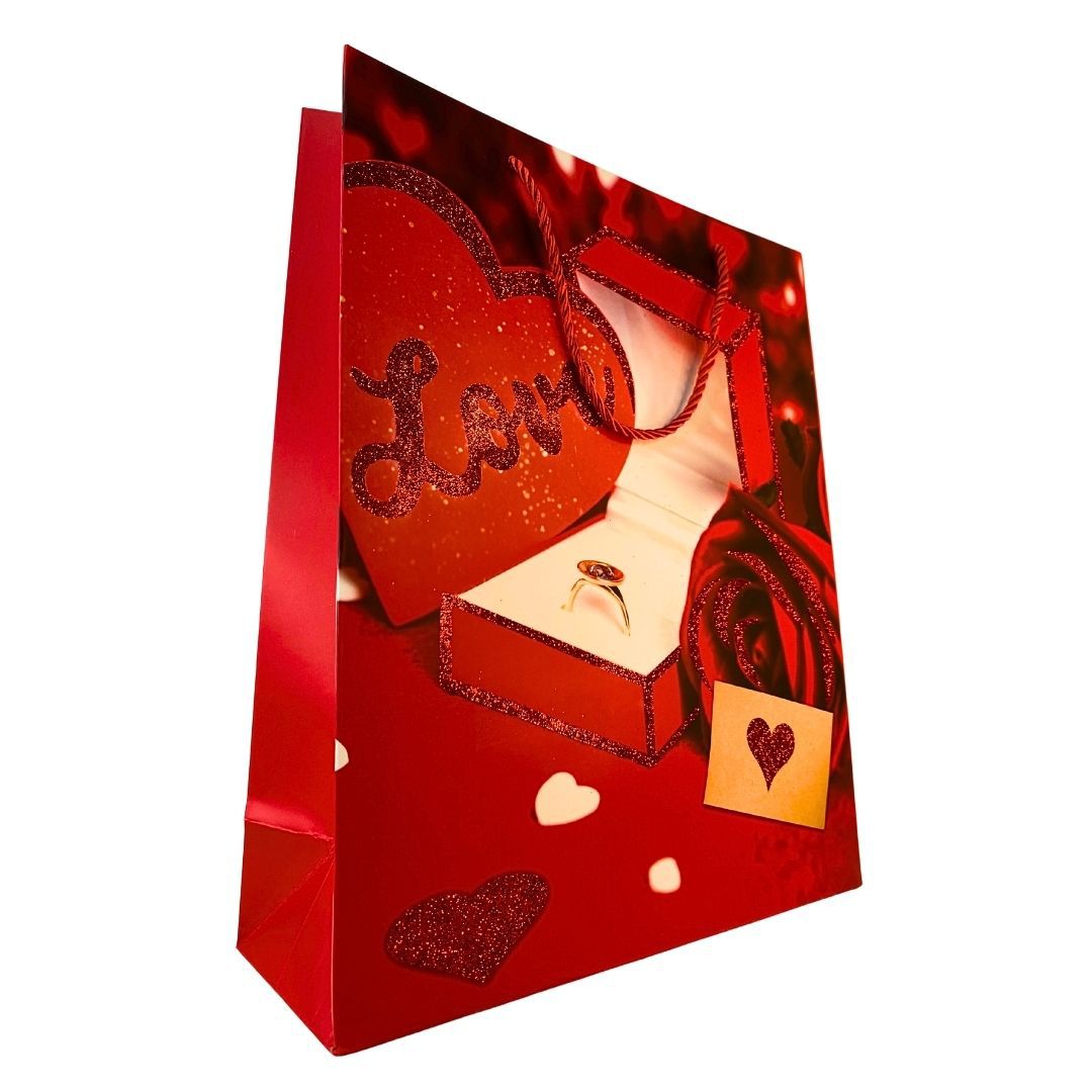 SACOLAS DE PRESENTE C/ GLITTER 25X32CM - 1 Unidade - METALVALE BIJU