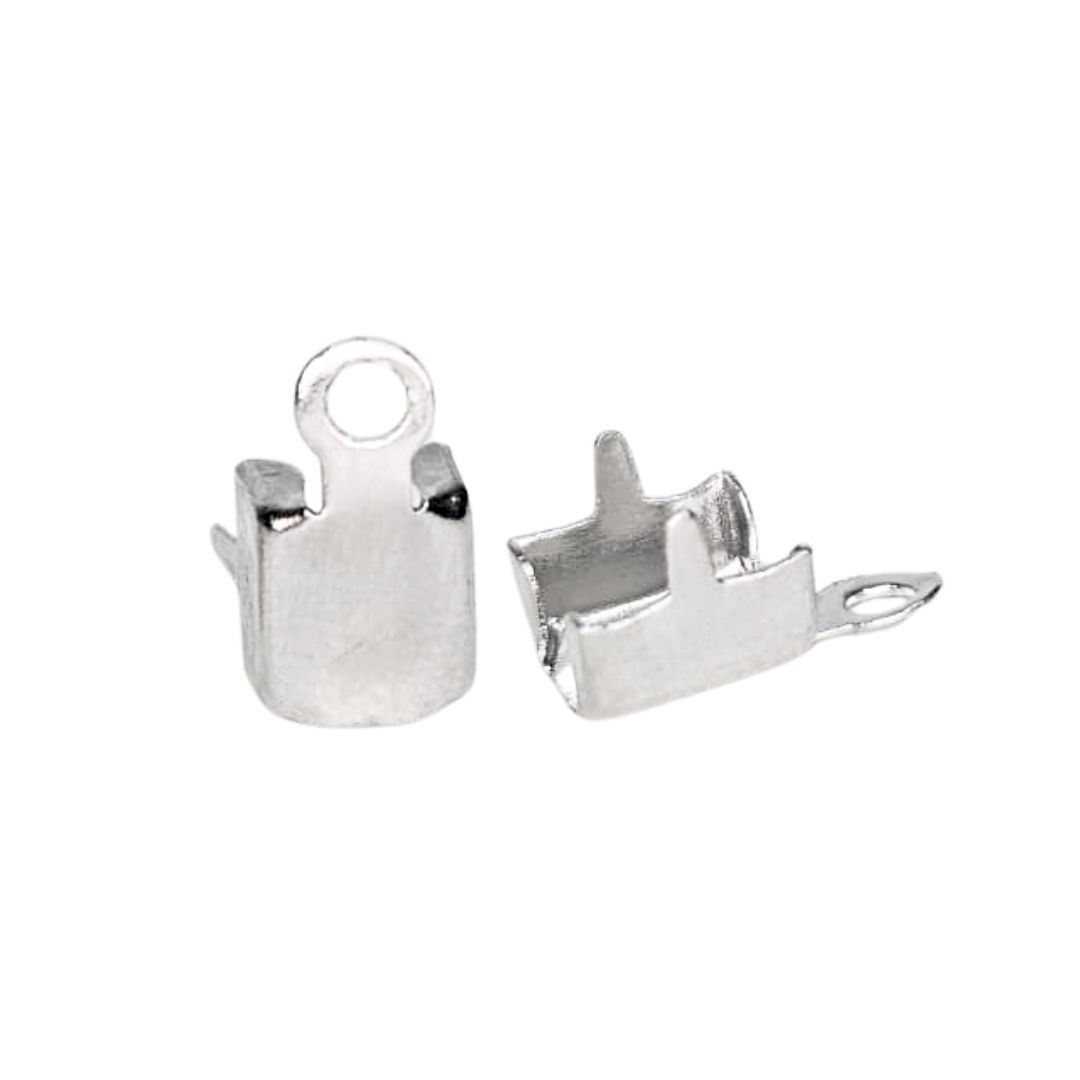 Terminal p/ Strass 4mm Níquel - 4 unidades - METALVALE BIJU