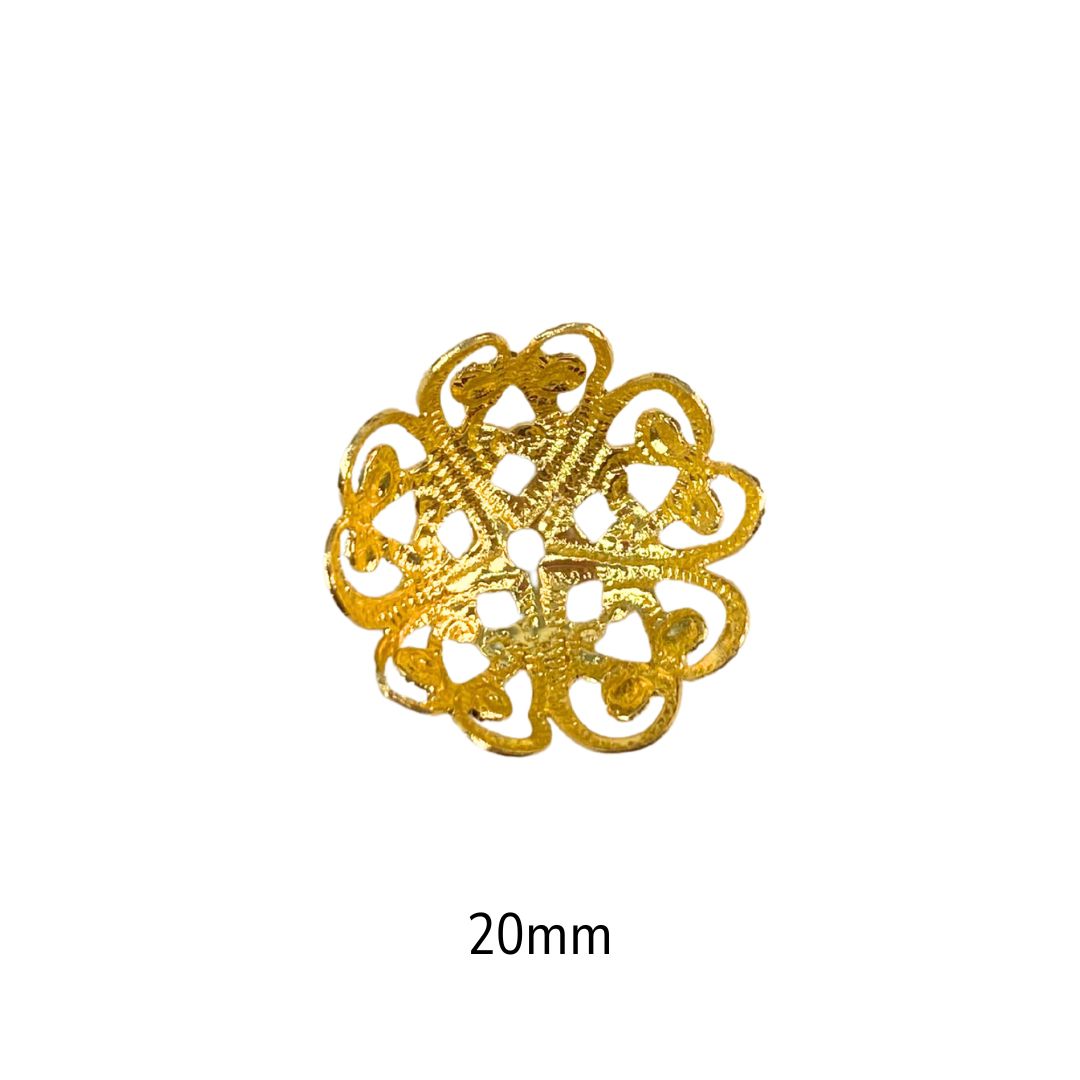 Tulipa Flor 20mm Dourada- 5g - METALVALE BIJU
