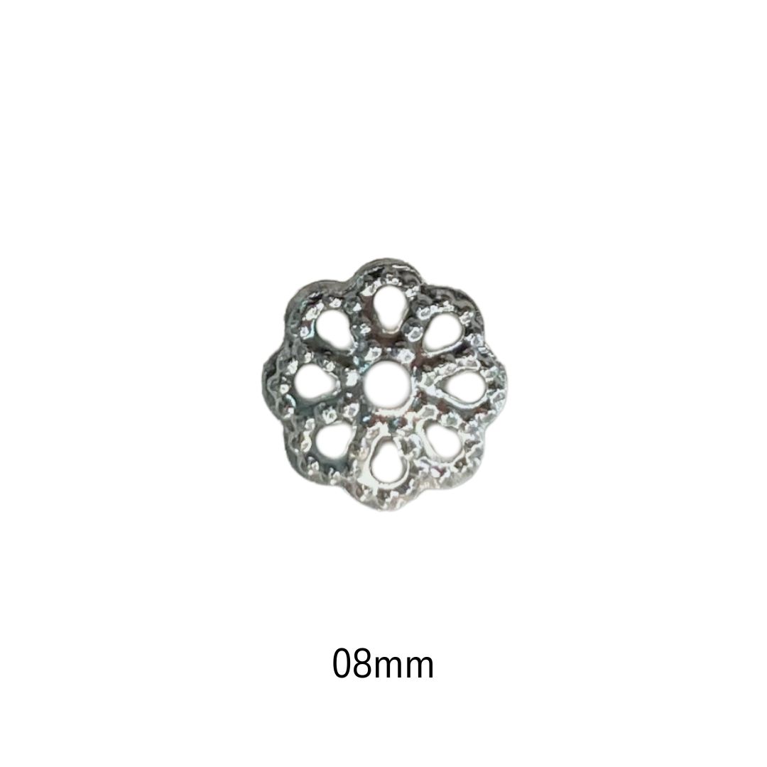 Tulipa Flor 8mm Níquel - 5g - METALVALE BIJU