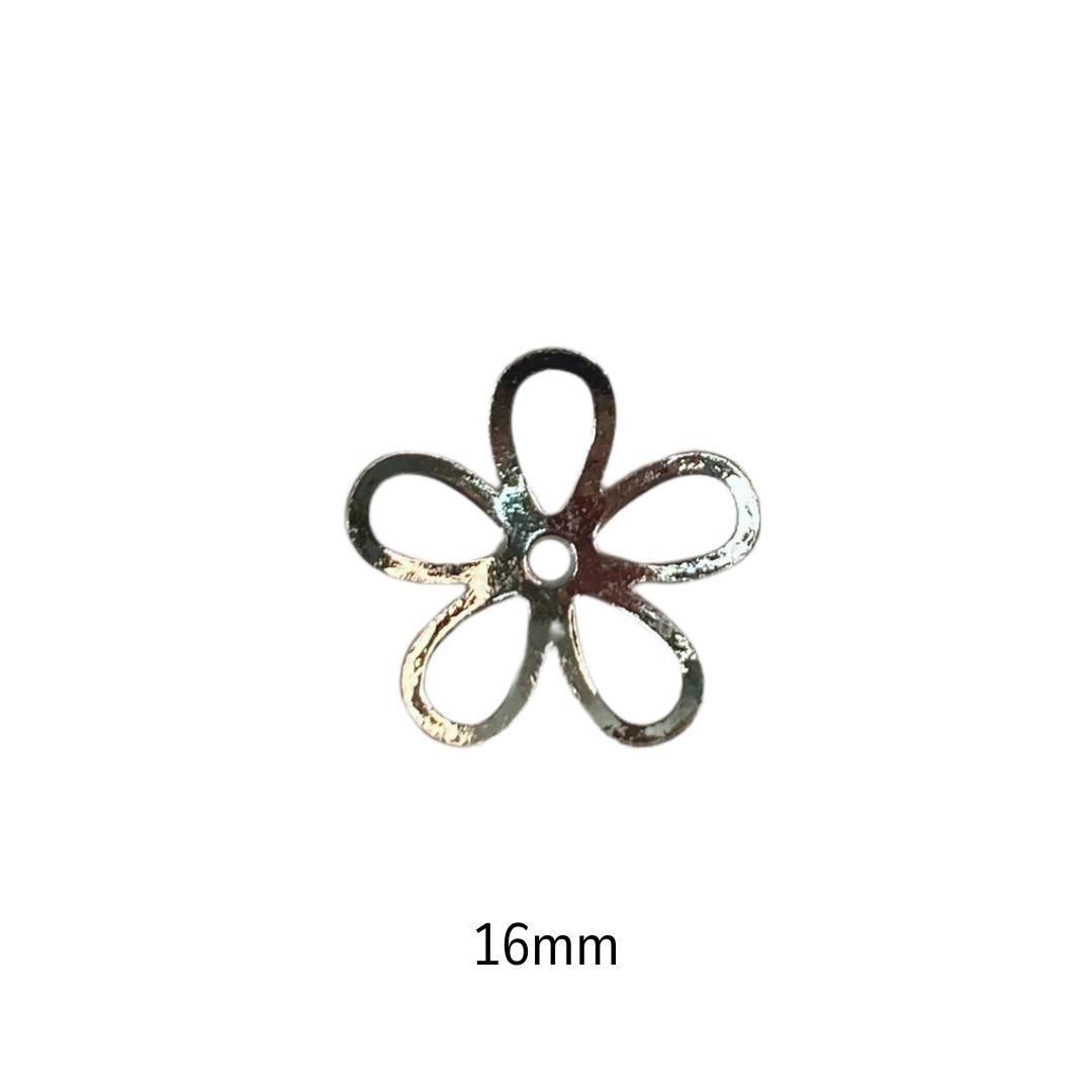 Tulipa Floral 12mm Níquel - 5g - METALVALE BIJU