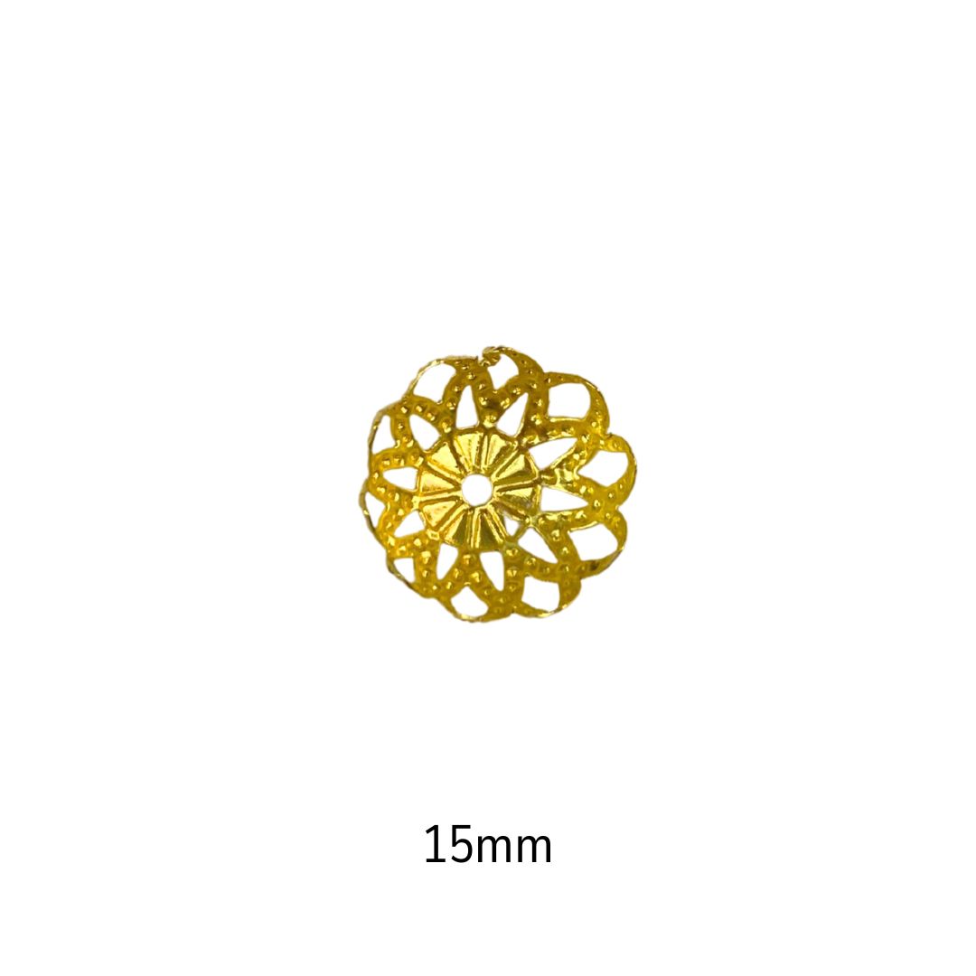 Tulipa Flor de Lótus 15mm Dourada - 5g - METALVALE BIJU