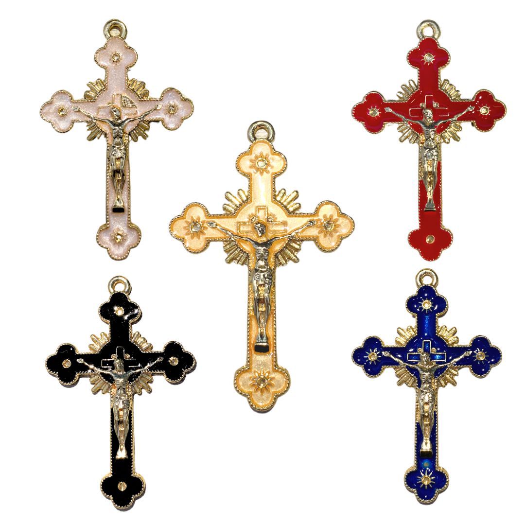 Crucifixos em Metal Resinado - 147787 - METALVALE BIJU