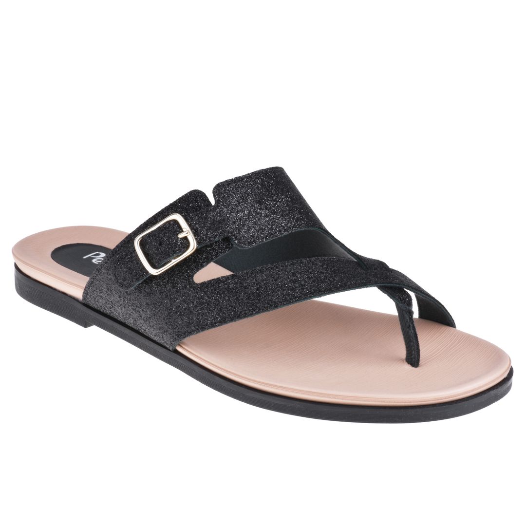 Chinelo Cosmos - Glitter Preto