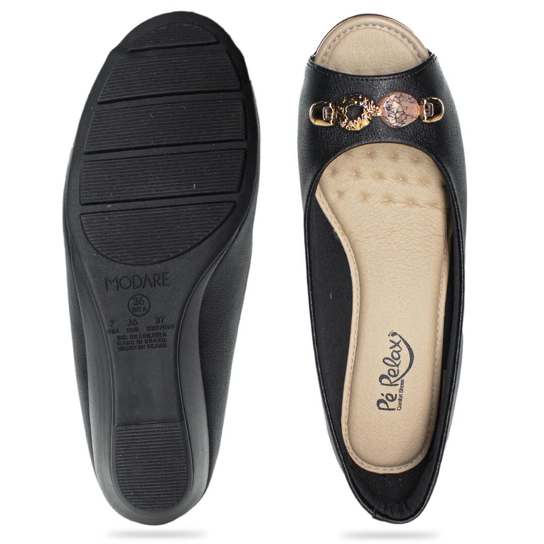 Peep toe preto confortavel sales