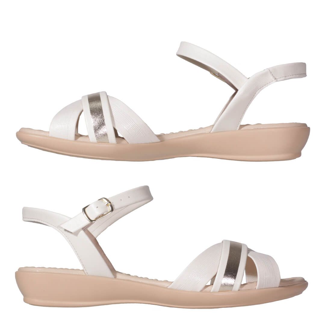 SANDALIA ALEXA OFF WHITE - Glossy Shoes