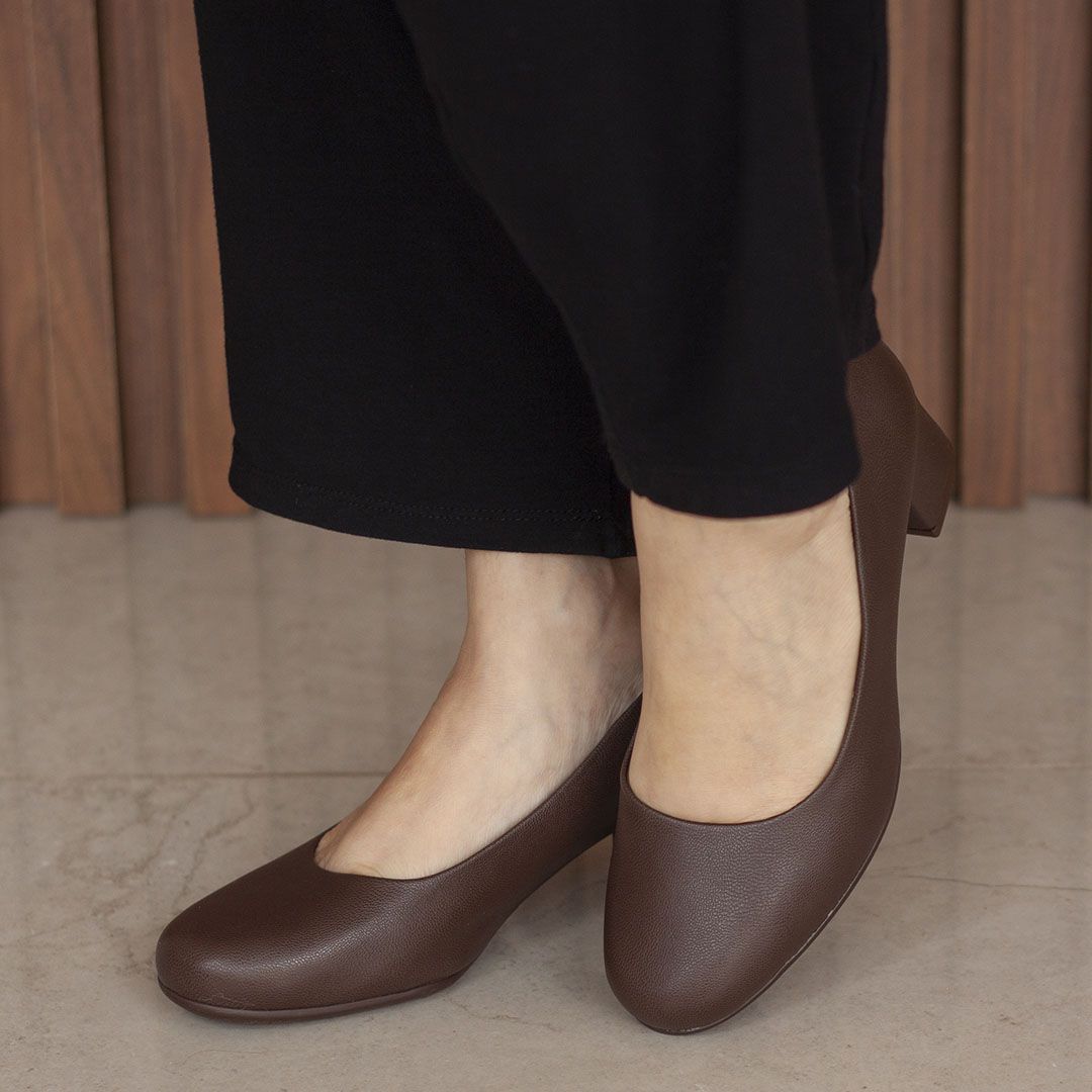Sapato Social Feminino Magn lia Madeira P Relax Sapatos