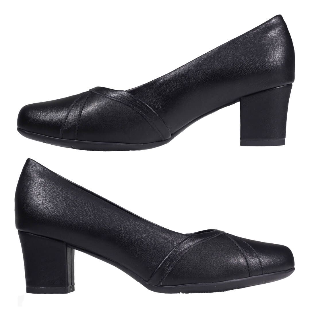 Sapato social feminino preto e branco top