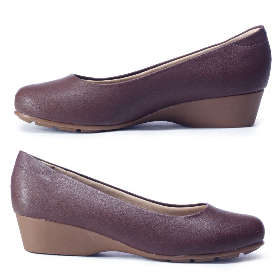 Sapato Feminino Confort vel Caf P Relax Sapatos Confort veis