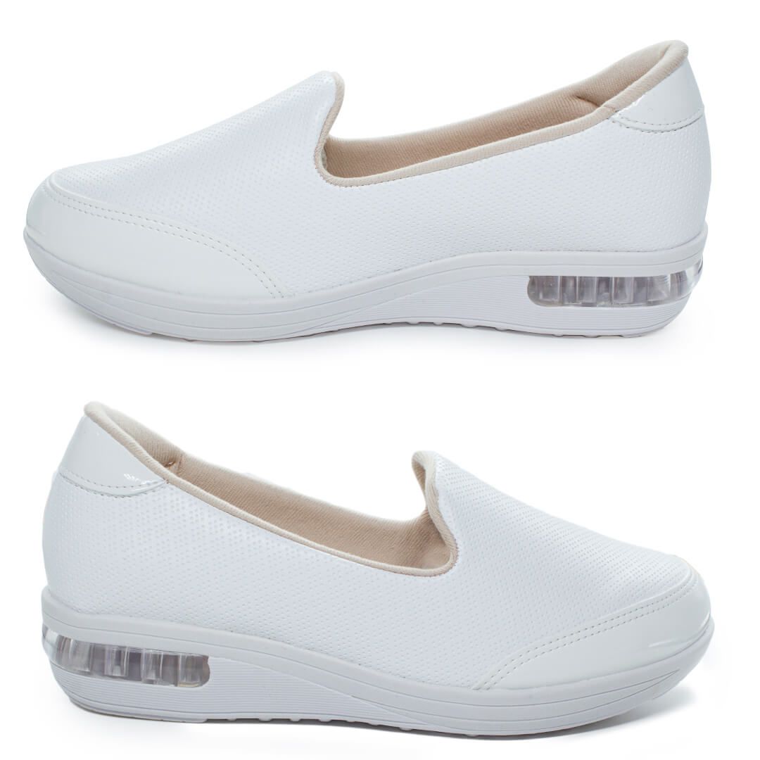 Tenis com hot sale amortecedor branco