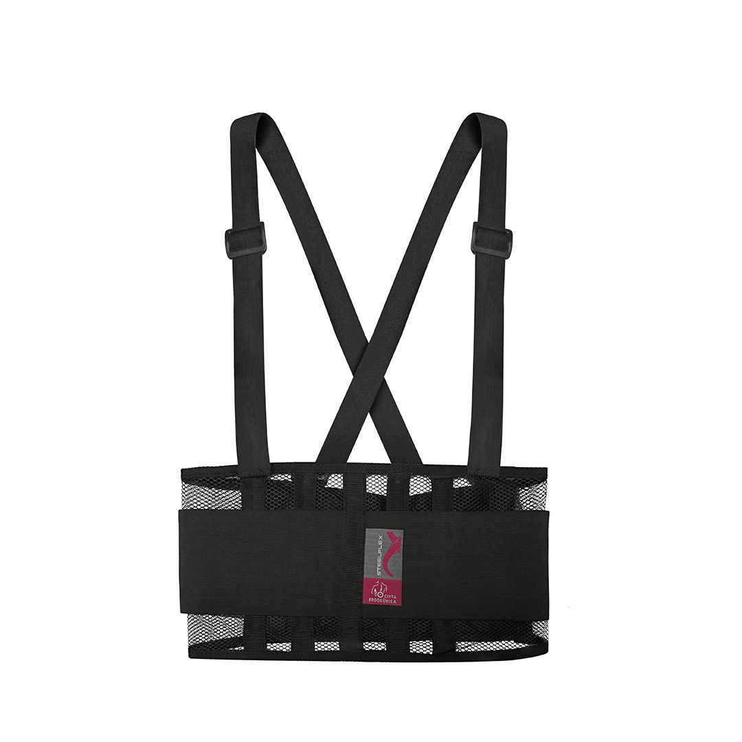 Cinta Ergonomica Preta Telada com Elastico Simples - P -