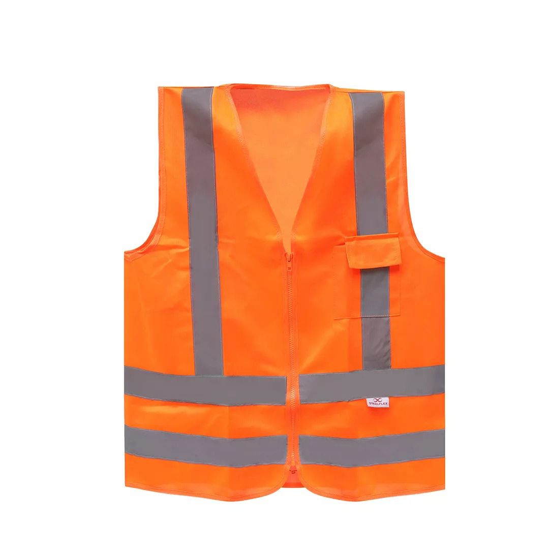 Colete Refletivo Steelflex 1 Bolso Laranja