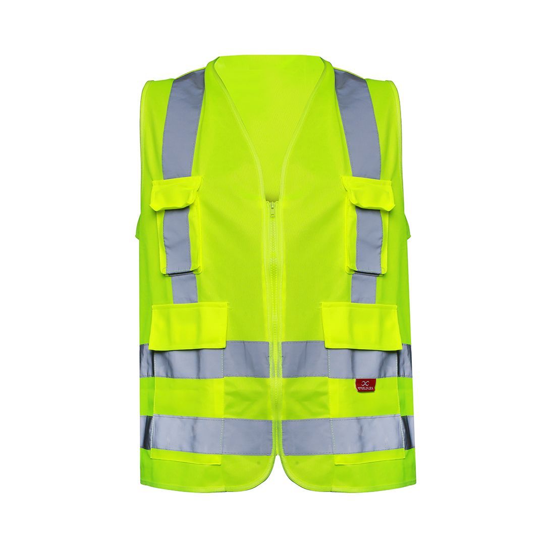 Colete Refletivo Steelflex 4 Bolsos Amarelo