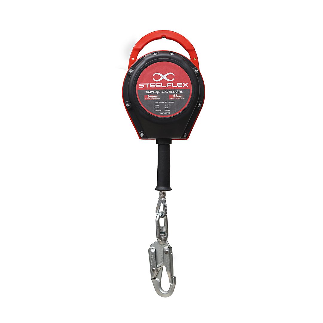 Trava-quedas Retrátil Steelflex Tq0476 com Cabo de Aço de 6m