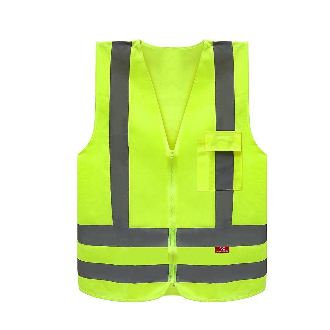 Colete Refletivo Steelflex 1 Bolso Amarelo