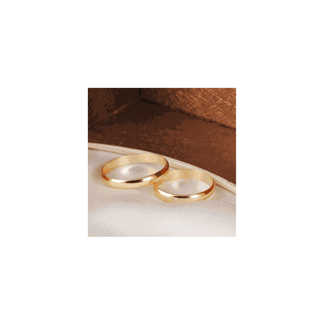 Aliança de Ouro 18k O PAR - RJ103 - ALIANÇAS RAINHA VIRTUAL 