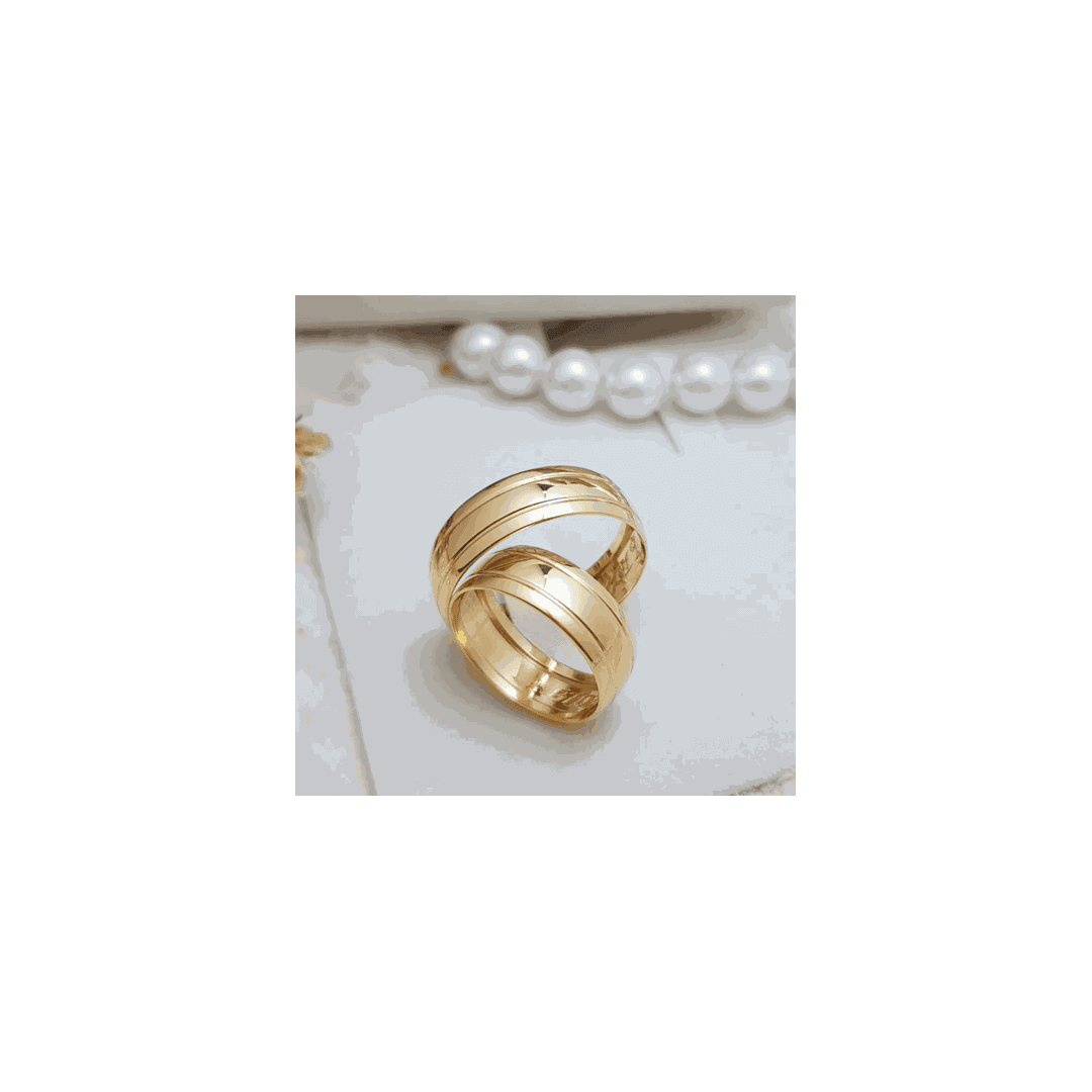 Aliança de Ouro 18k O PAR 