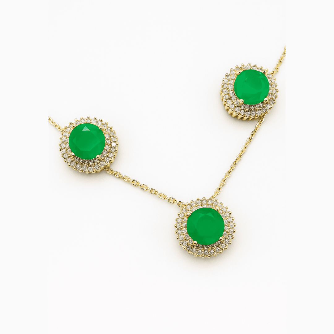 Conjunto de Ouro 18k - AURORA - ALIANÇAS RAINHA VIRTUAL 