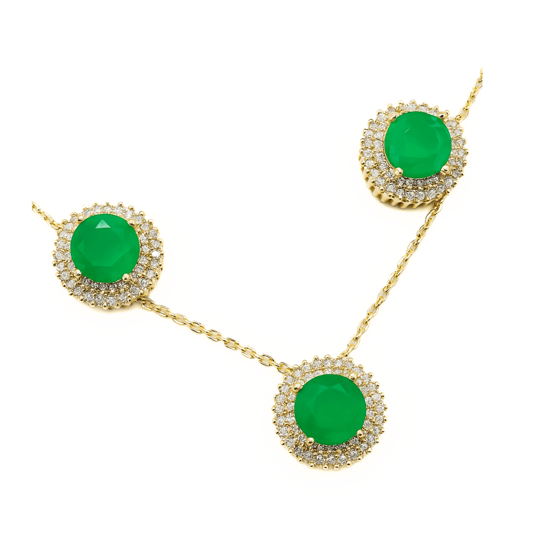 Conjunto de Ouro 18k - AURORA - ALIANÇAS RAINHA VIRTUAL 
