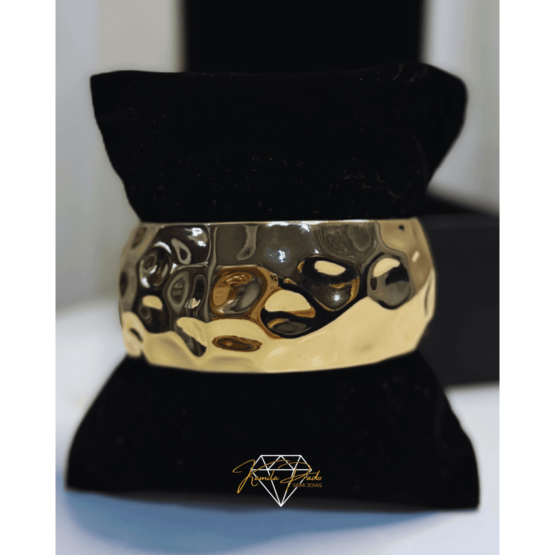 Bracelete Martelada Bottega Dourado - Kamila Prado