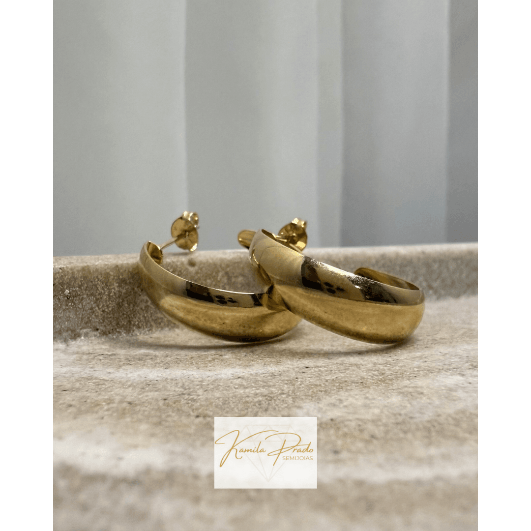 Brinco Argola Dourado - Kamila Prado