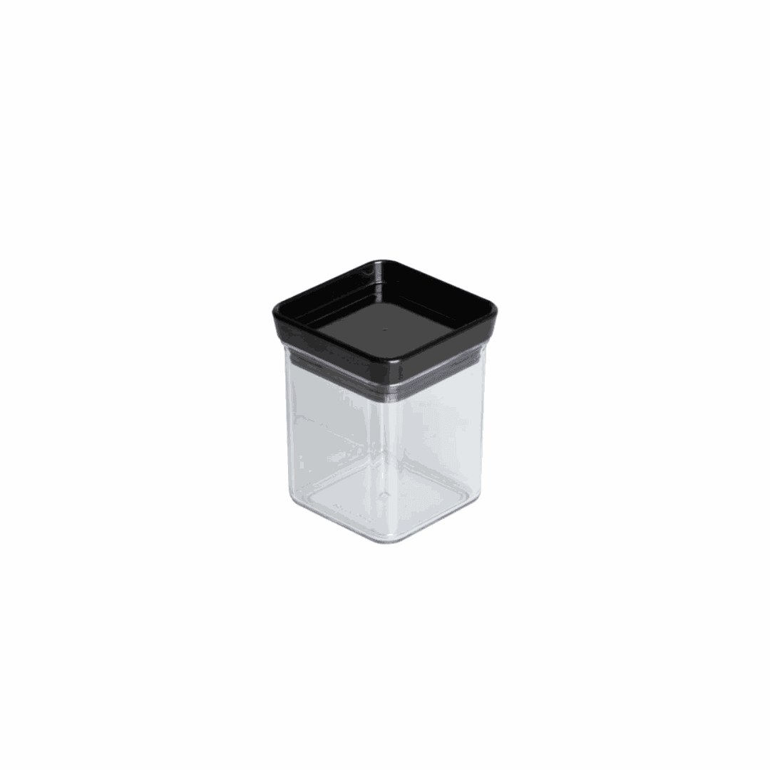 Mini Pote Hermético Quadrado Black Lumini 180ml - ... - METALVALE BIJU