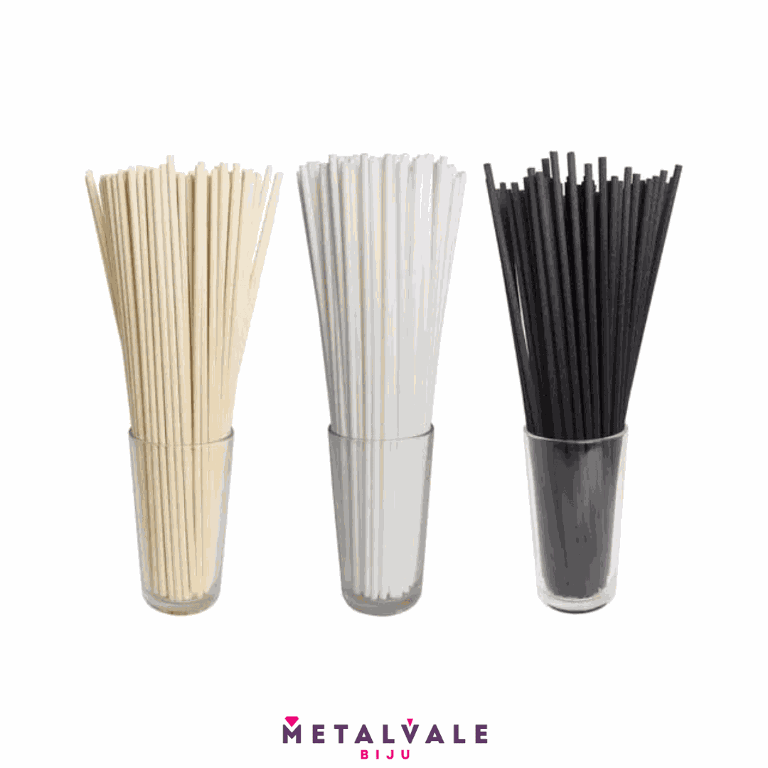 KIT 5 VARETAS DE FIBRA 25CM PARA AROMATIZADOR/DIFU... - METALVALE BIJU