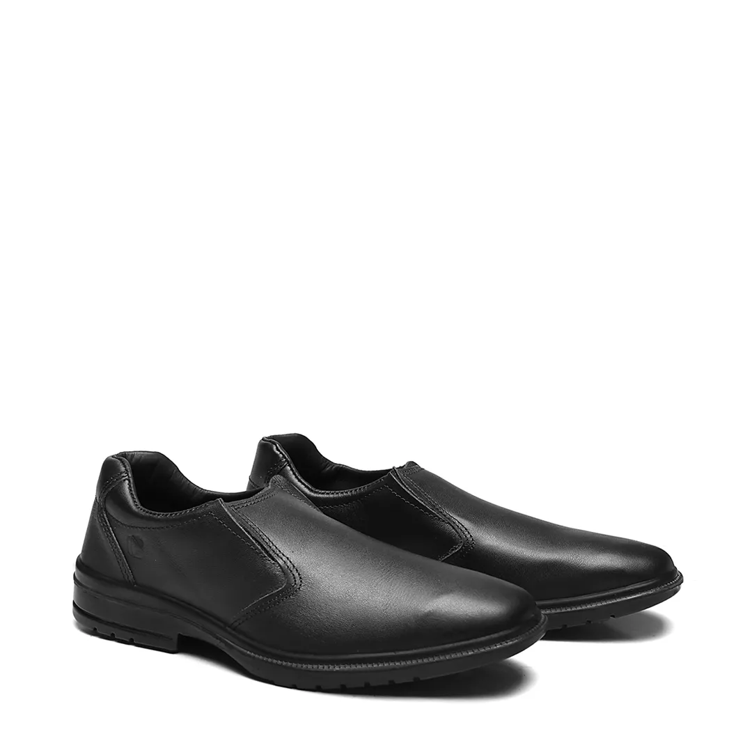 TURIM SSNL SAPATO DE ELÁSTICO PRETO COURO HIDROFUGADO 