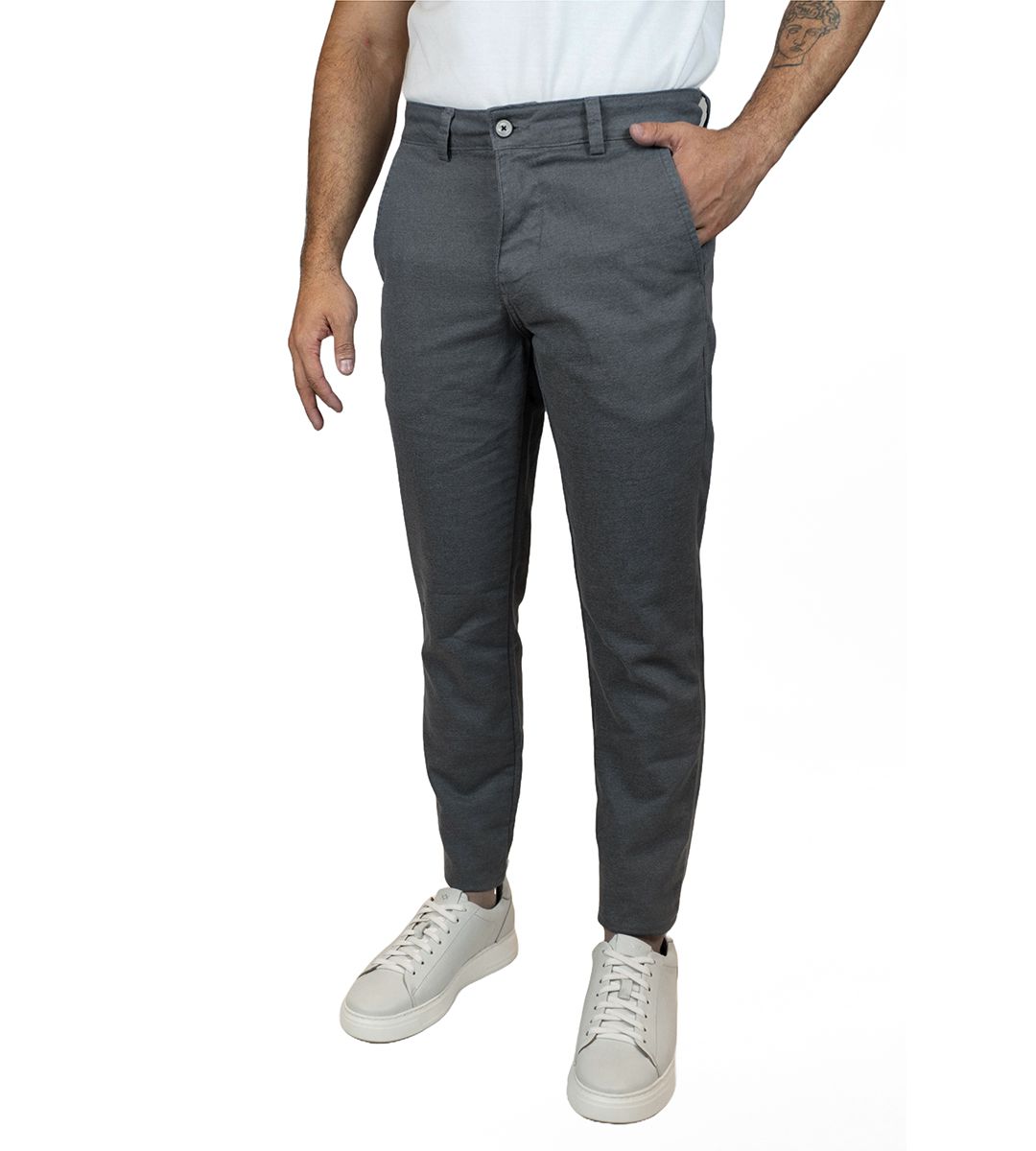 Calça Sarja Tecnológica Brawd Cinza Steel - Loja Brawd