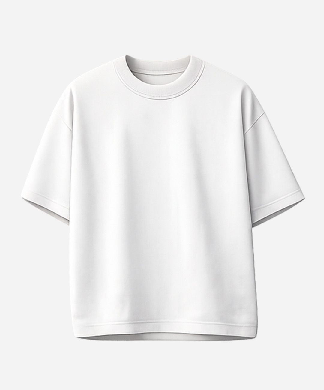 Camiseta Oversized Branca Masculina Gola Alta – Pr... - FASHION LIST