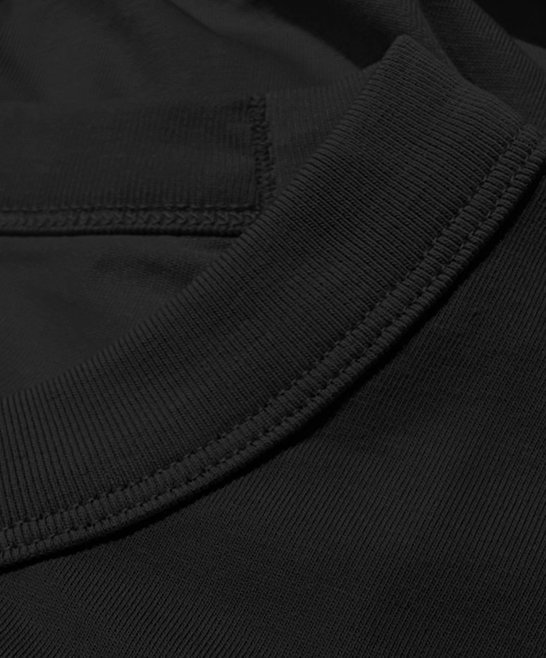 Camiseta Oversized Preta Masculina Gola Alta – Premium e Estruturada