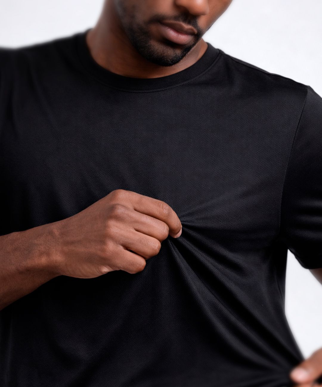 Camiseta Run Fitness Preto Masculina 100% Poliamida – Toque Gelado, Leveza Extrema