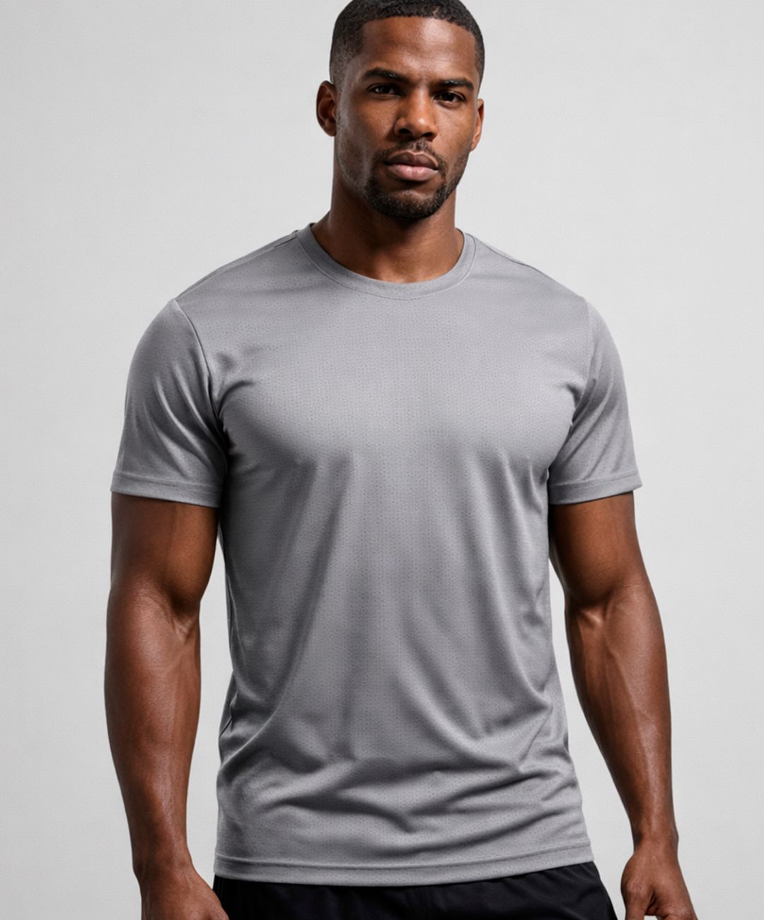 Camiseta Run Fitness Cinza Masculina 100% Poliamida – Toque Gelado, Leveza Extrema