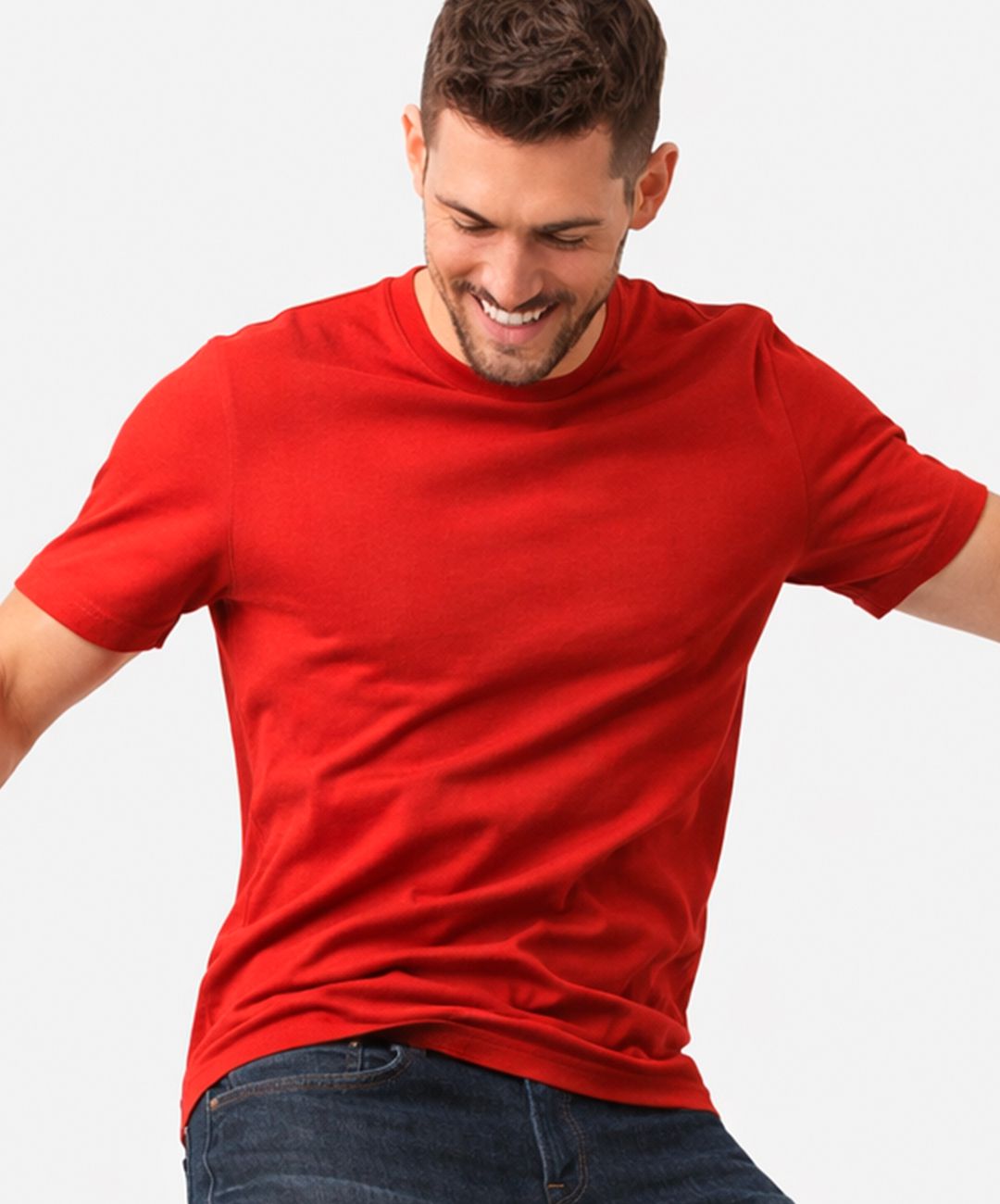 Tech T-shirt Masculina Vermelho Premium 95% Algodão + 5% Elastano - Conforto, Caimento Perfeito e Alta Durabilidade 