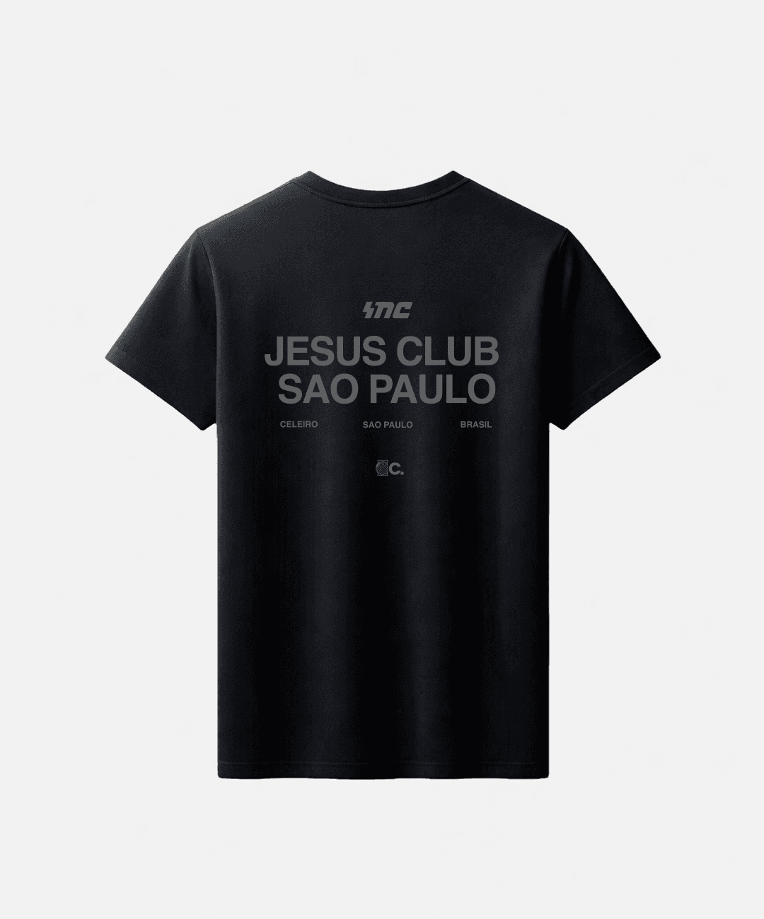 Camiseta Regular Jesus Club Preta - Celeiro Store