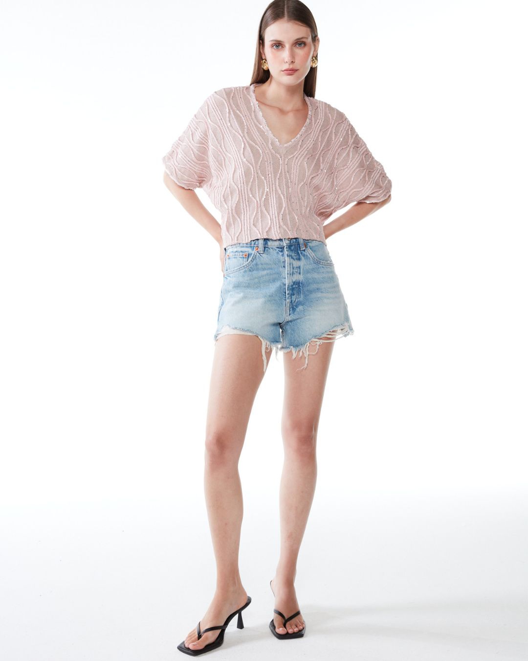 Blusa Hemera Nude Rosê- - Maria Pavan