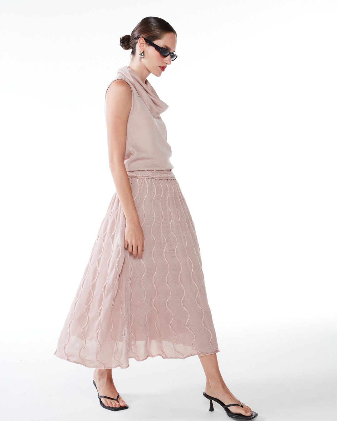 Saia Hemera Nude Rosê- - Maria Pavan