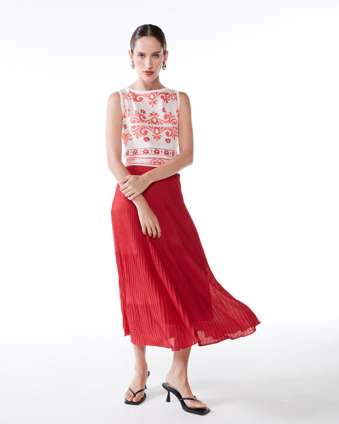 Saia Maia Vermelha- - Maria Pavan