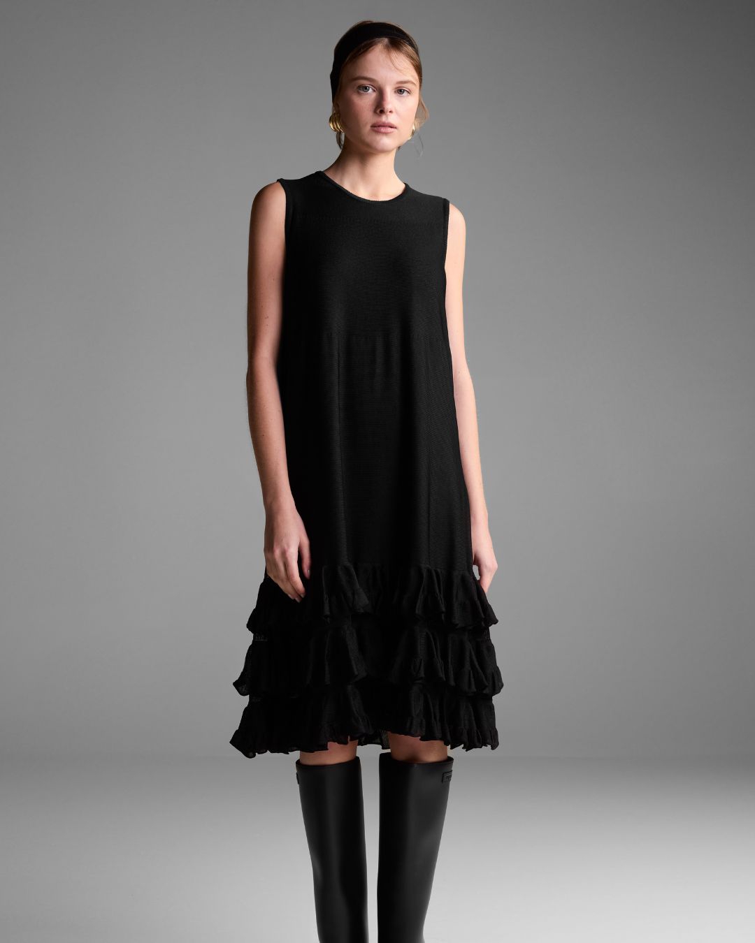 Vestido Boho Babados Preto - Maria Pavan