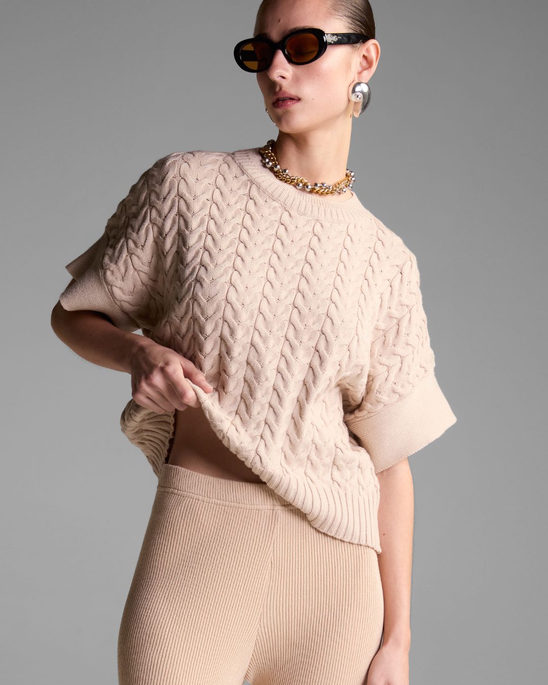 Pull Tranças Astoria Bege - Maria Pavan