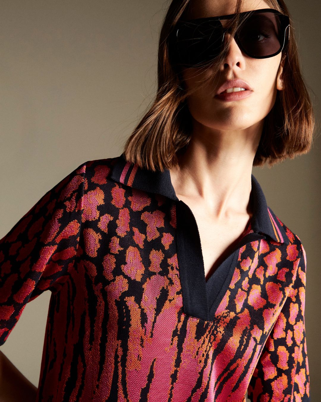 Blusa Polo Flora Jacquard - Maria Pavan