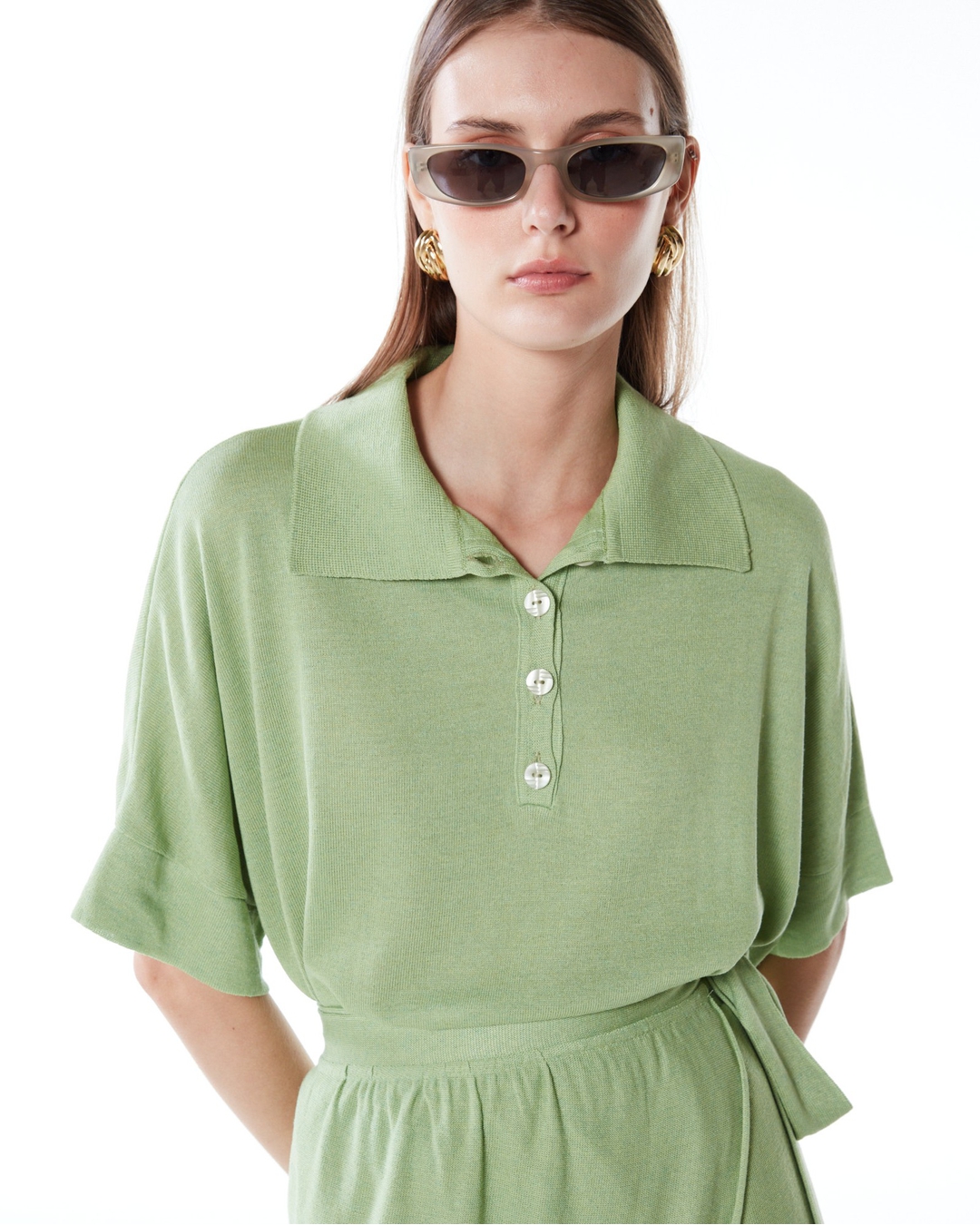 Blusa Daphne Gola Polo - Maria Pavan