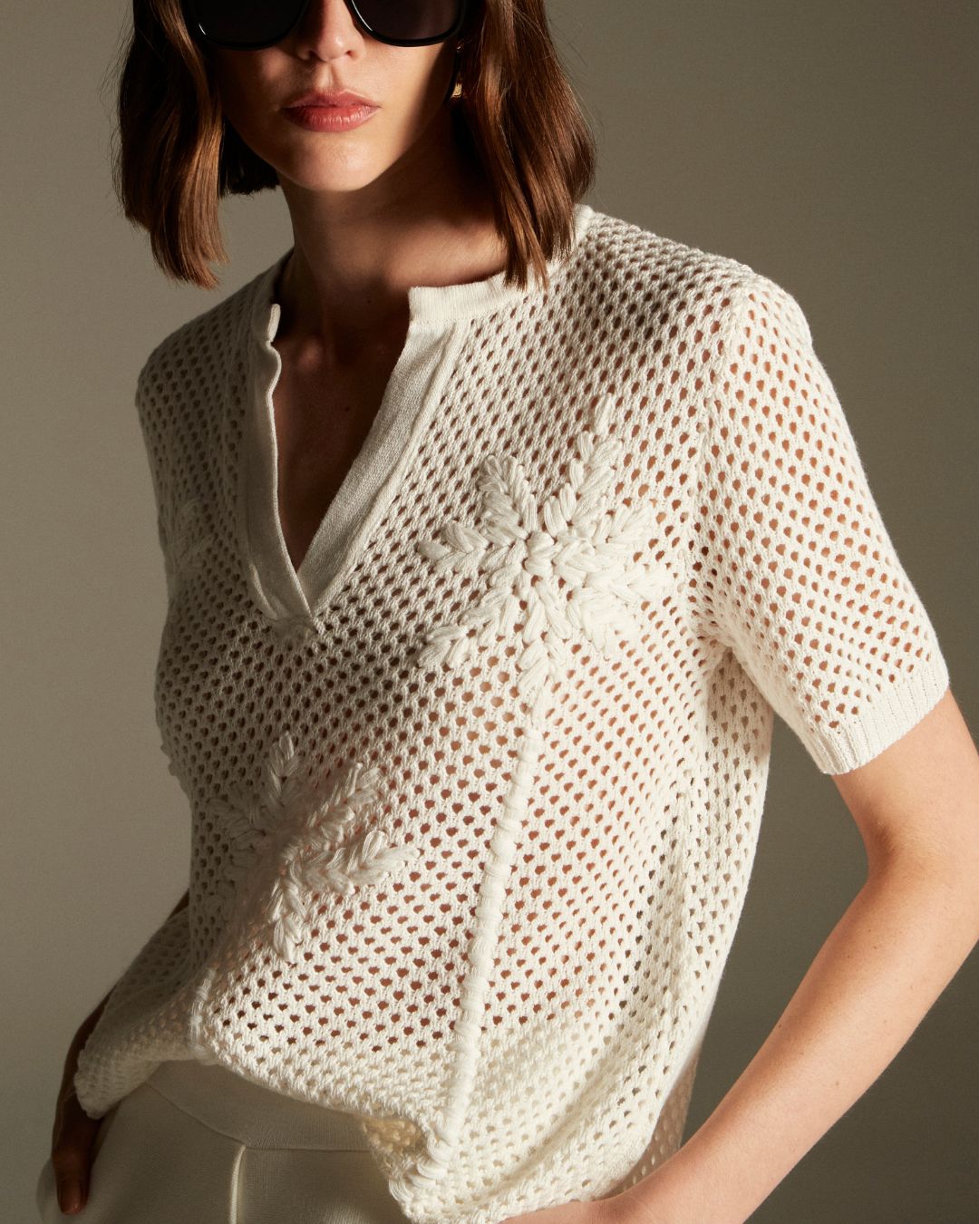 Blusa Coqueiros Branco Off White - Maria Pavan