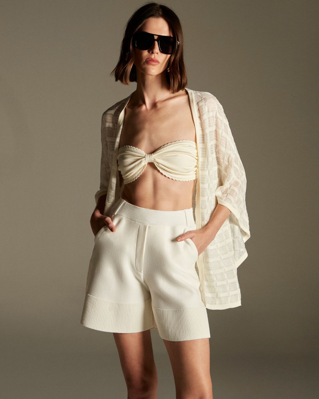 Short Azaléia Branco Off White - Maria Pavan