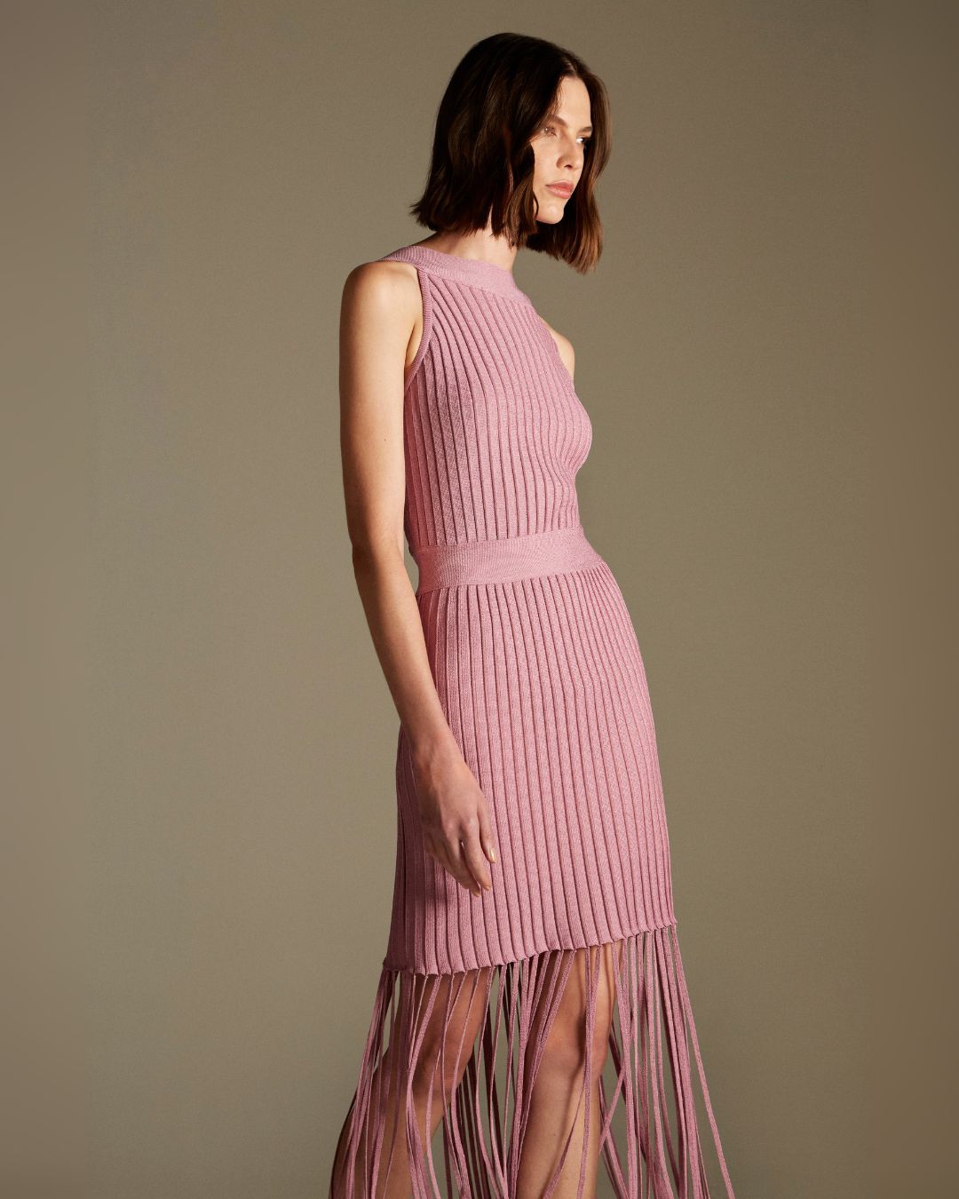 Vestido Franjas Violeta - Maria Pavan