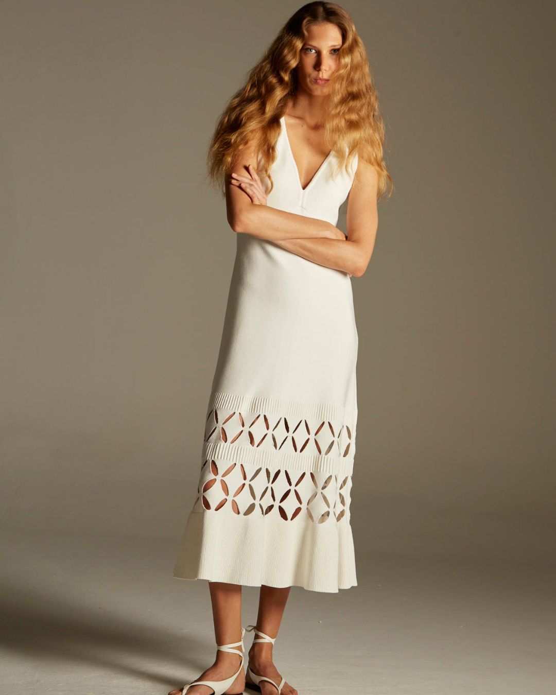 Vestido Azaléia Branco Off White - Maria Pavan