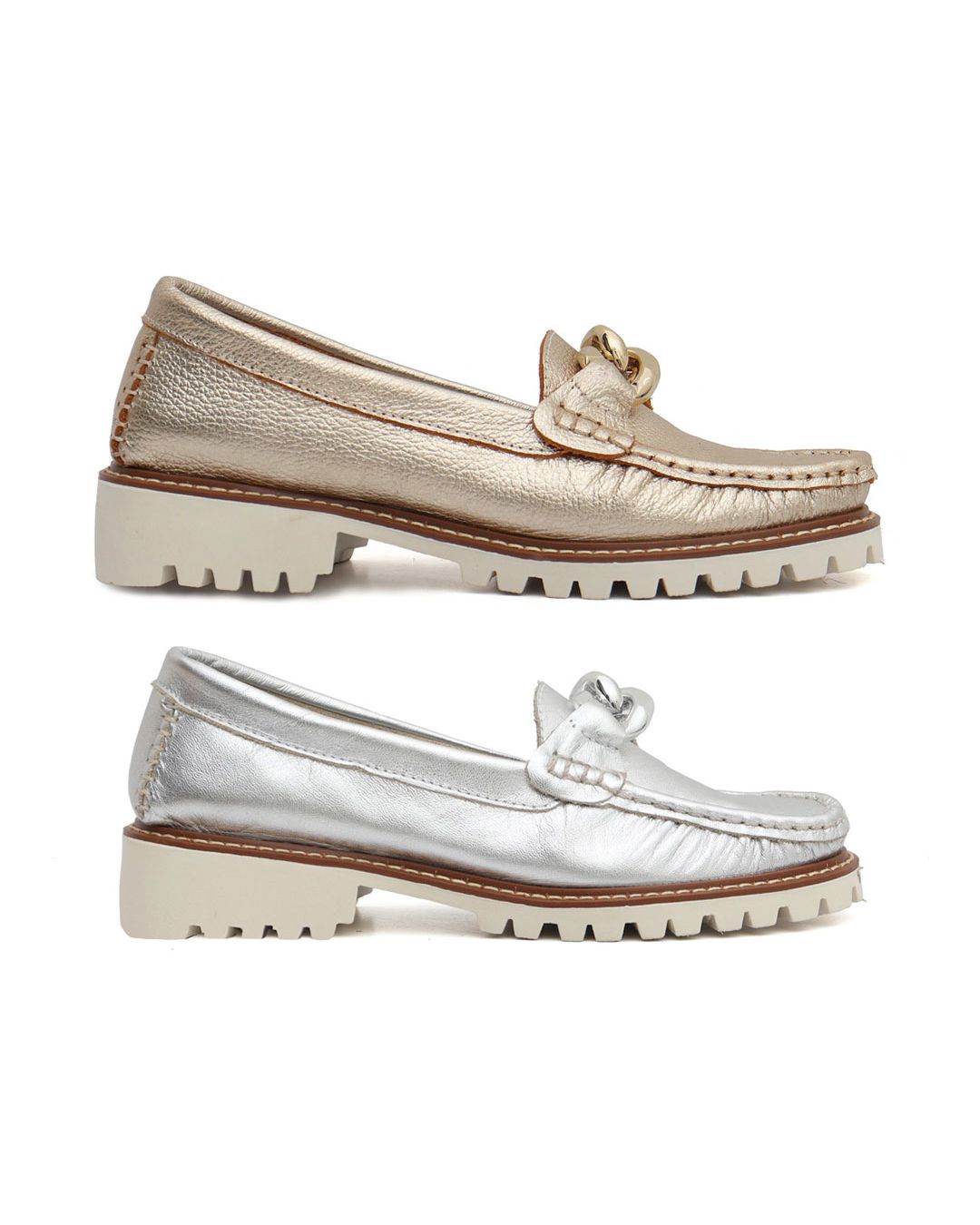 Kit 2 Mocassins com Fivela Feminino em Couro ... - Malta Shoes